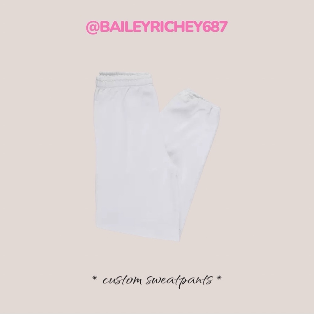 Custom White Sweatpants
